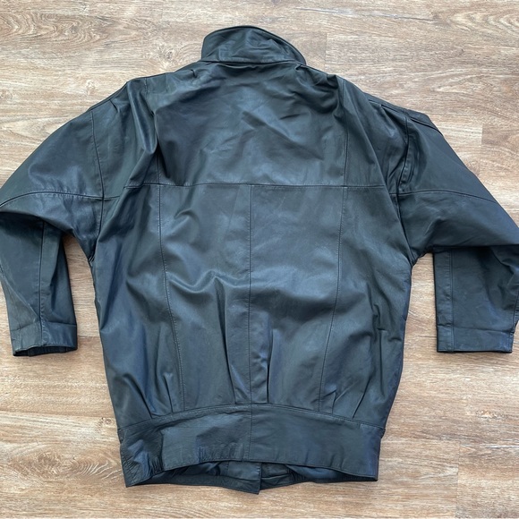 Vintage Pelle New York Milano Women's Black Genuine Leather Coat Size Medium - Picture 8 of 10